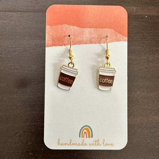 Latte Coffee Earrings