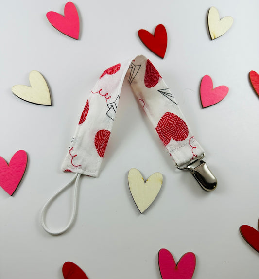 Love Letters Pacifier Clip