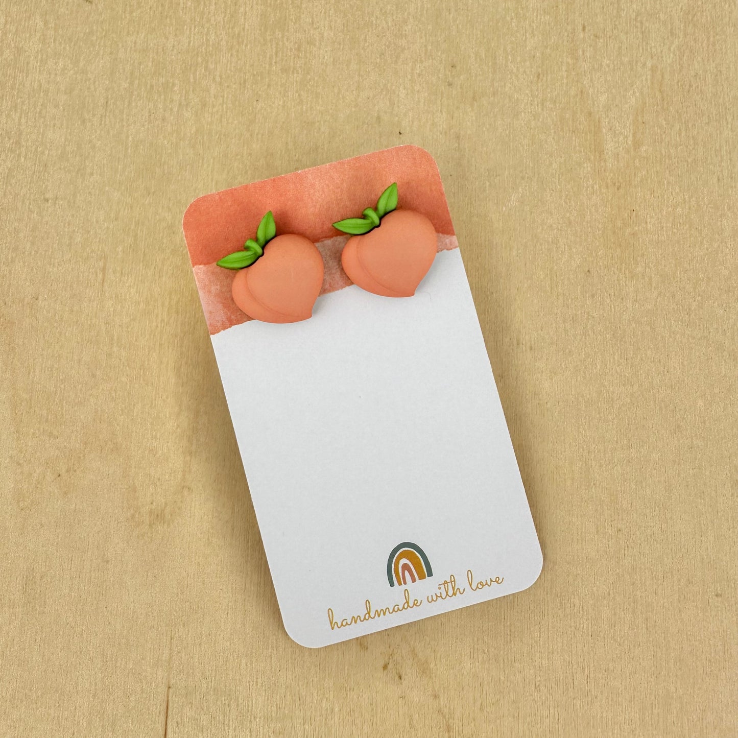 Peach Stud Earrings