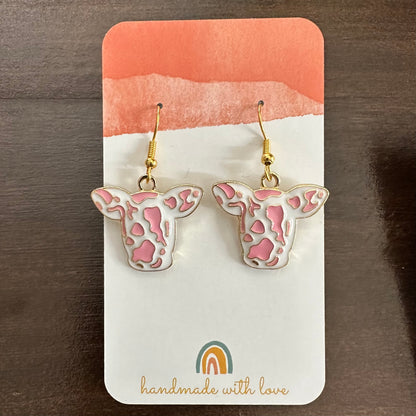 Cow Head Earrings