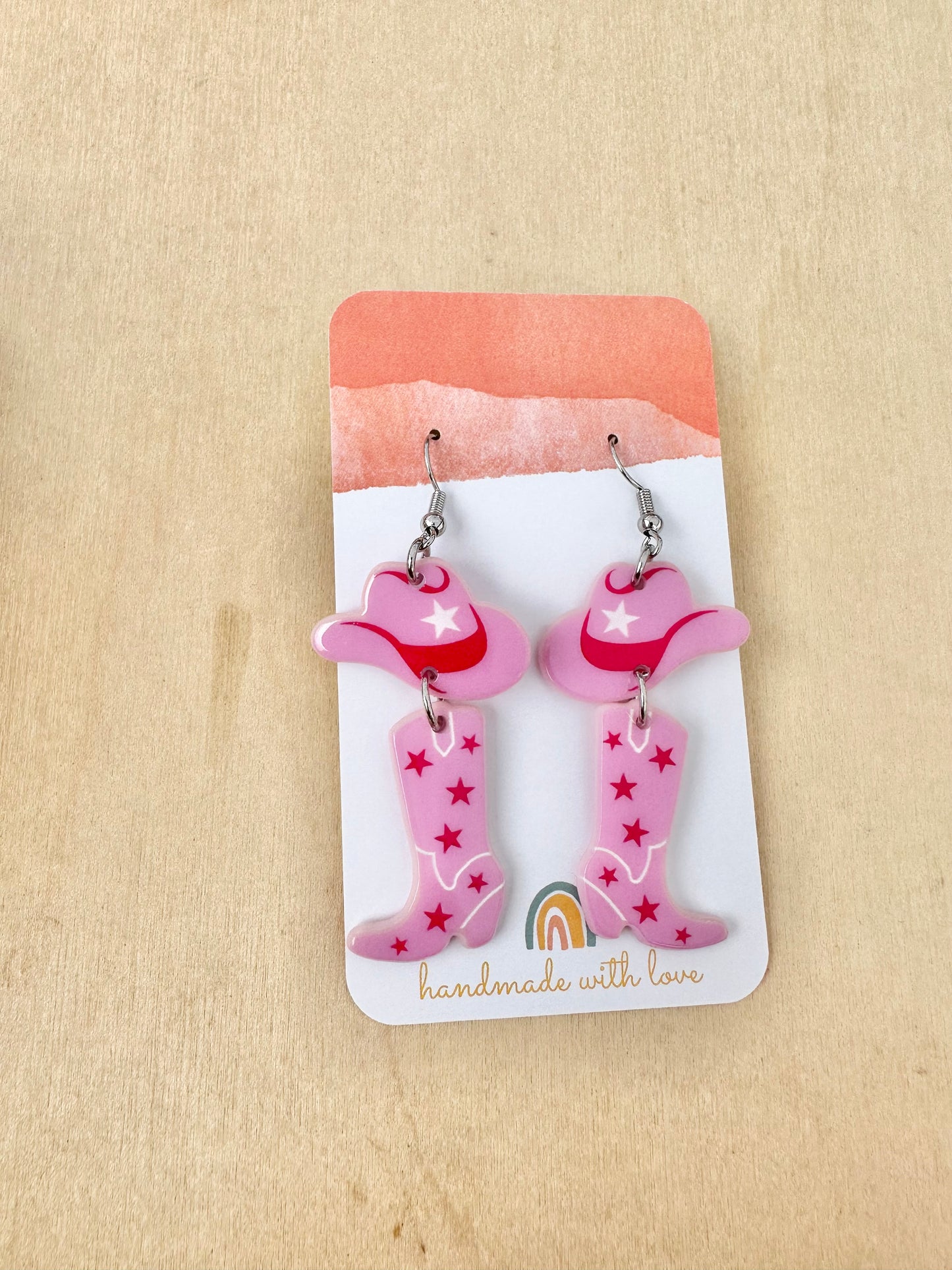 Pink Cowgirl Earrings