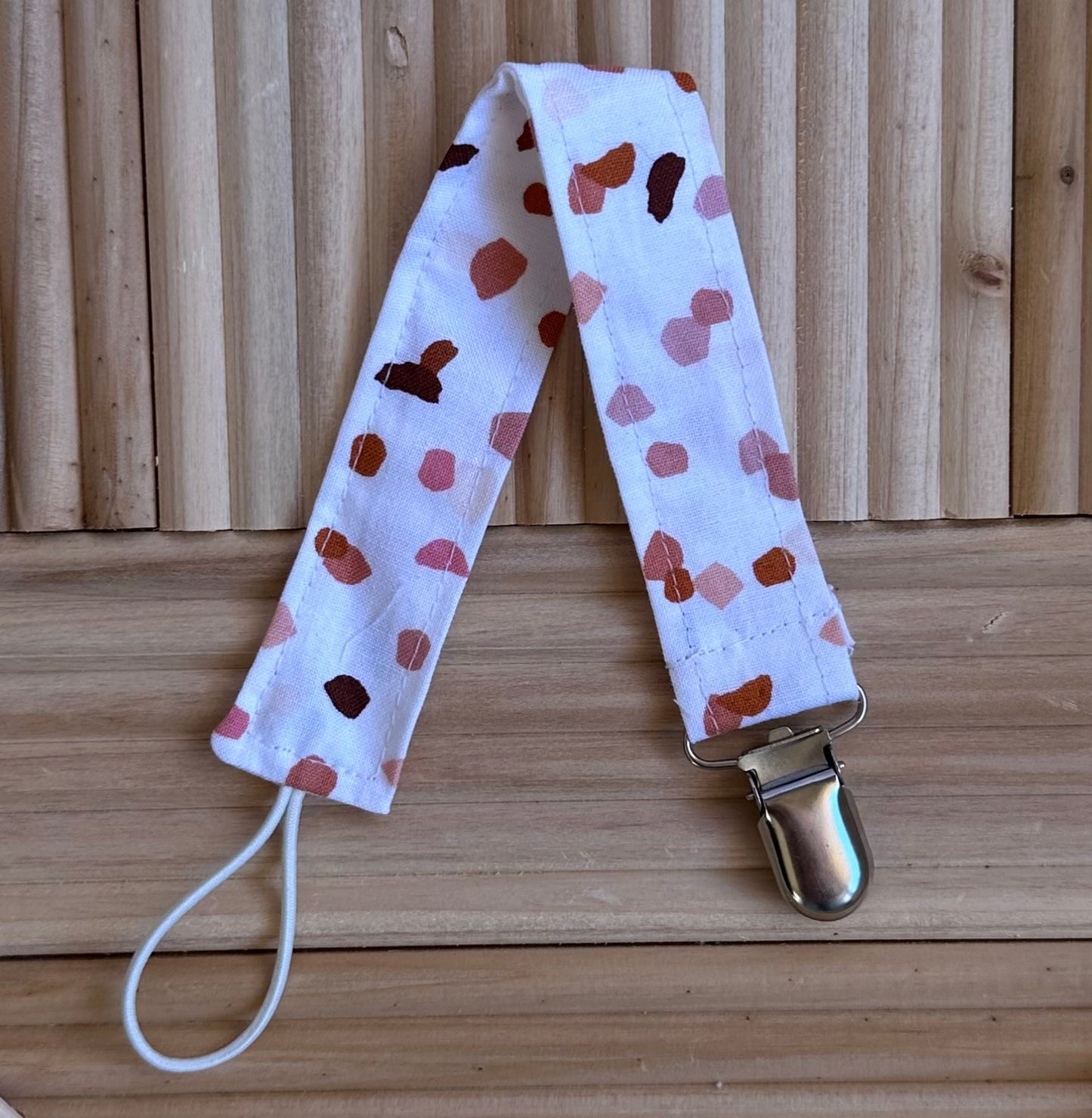 Pink Terrazo Pacifier Clip