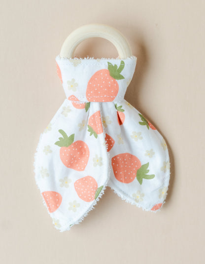 Strawberry Bunny Ear Teether