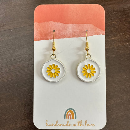 Flower Circle Earrings