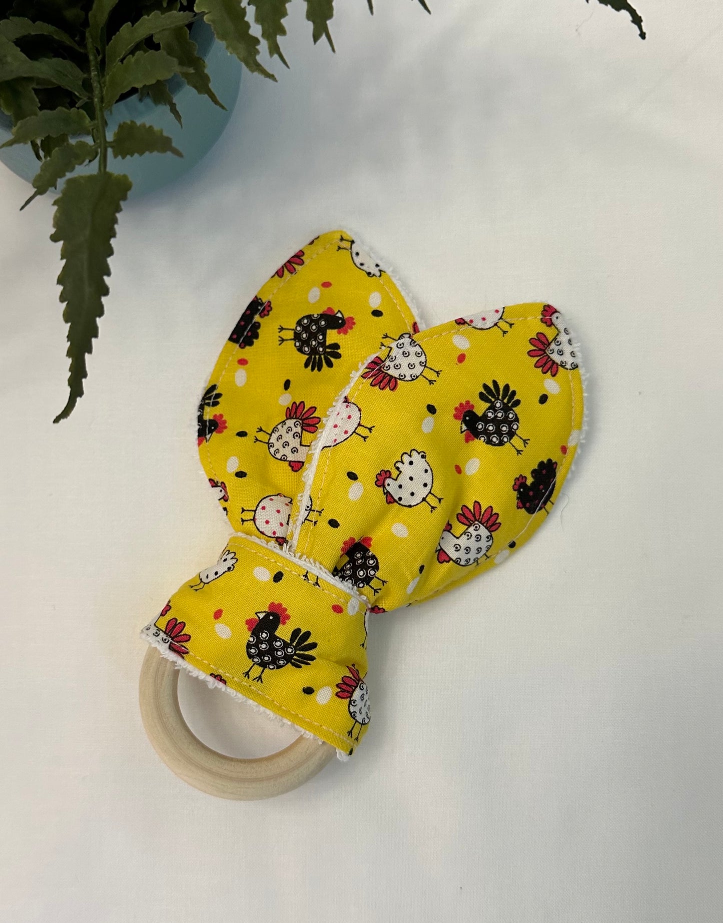 Yellow Chickens Bunny Ear Teether